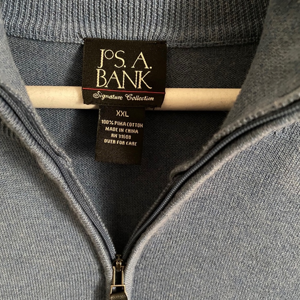 Jos A Bank 1/4 Zip Pullover Mock Neck Sweater
